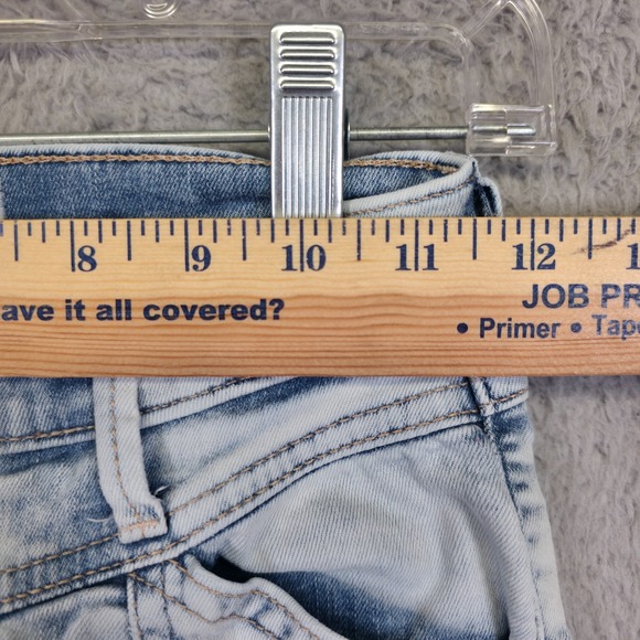 Y2K Vintage Abercrombie Jeans Girl 11/12 White High Rise Skinny Ankle Light Wash - Picture 3 of 12